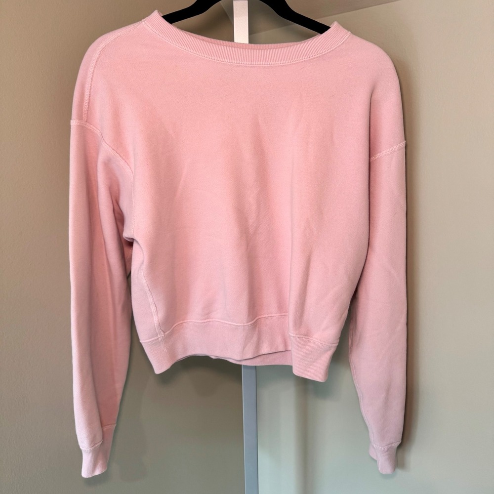 YPB Your Personal Best On The Go Pink Relaxed Cropped Sweatshirt Womens XS